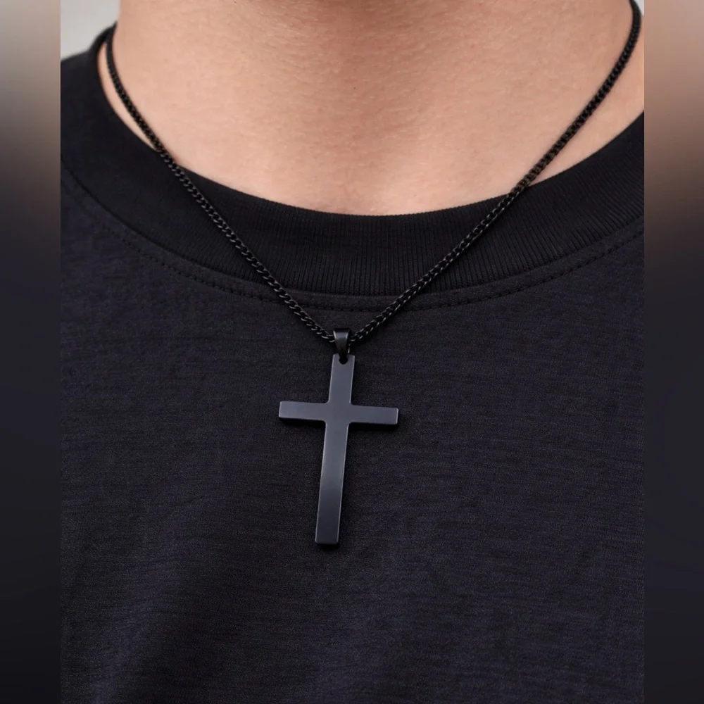 Brand New!! Cross pendant with sweater chain